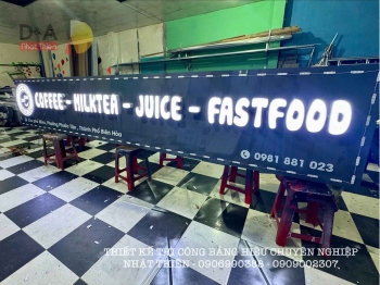 Chữ nổi mica có đèn